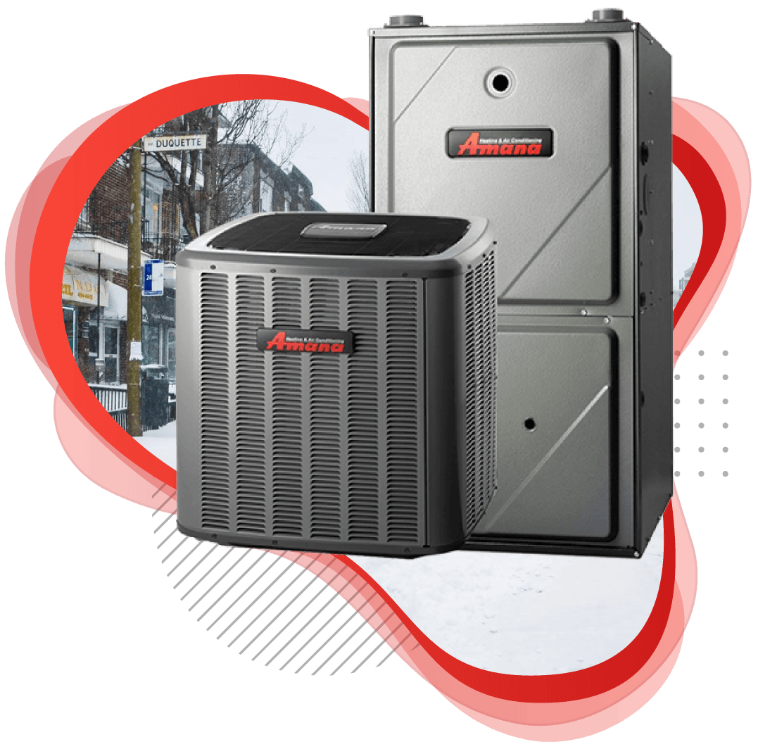 Amana heat pump and air blower side by side